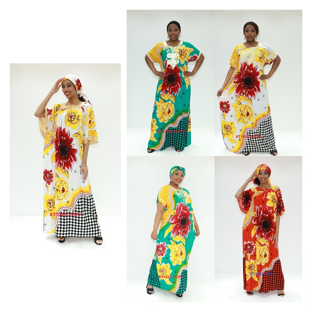 Islamic clothing johannesburg umamn abaya KT1095-557FY Togo clothing Africa printed dress