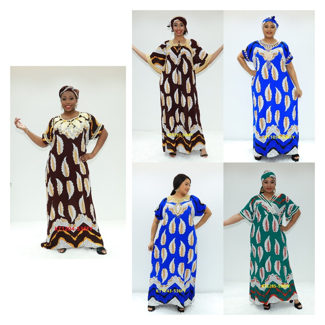 Roupas étnicas Boubou 2000 KT1204-536FY Congo Moda ABAYA