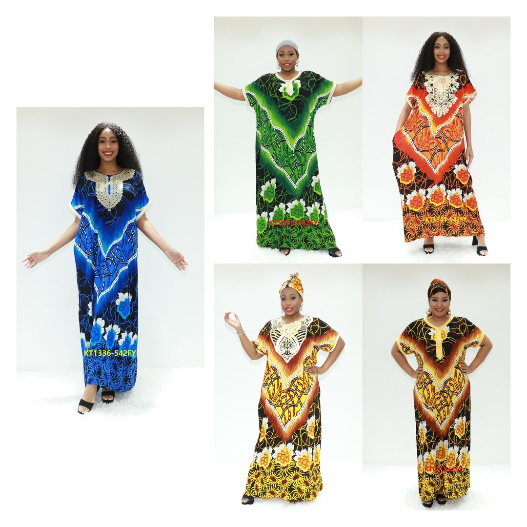 Robes africaines Abaya Mallfeeding Love Sahara KT1336-542fy Nigeria Muslim Dress Boubou