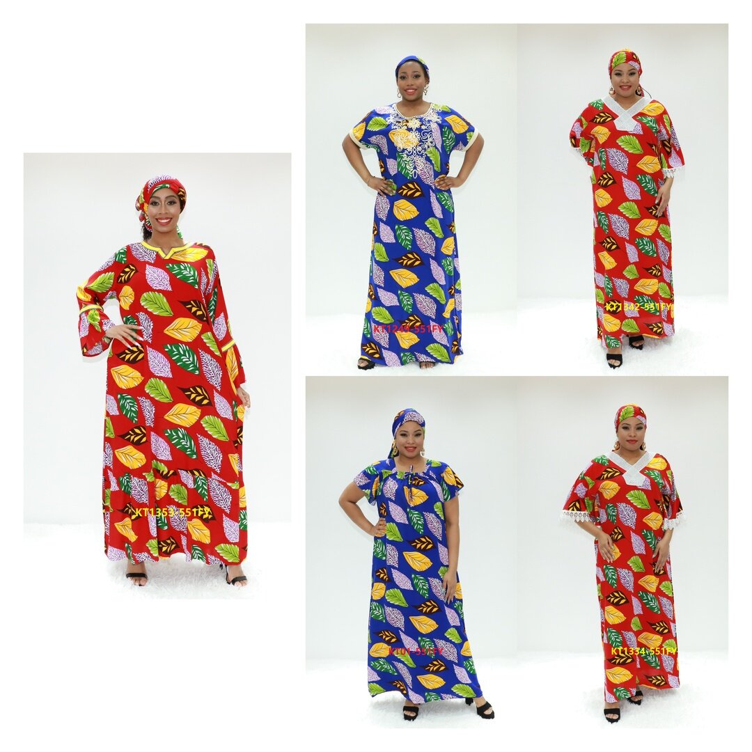 muslimah dress reversible maxi kaftan KT1353-551FY Ghana boubou abaya