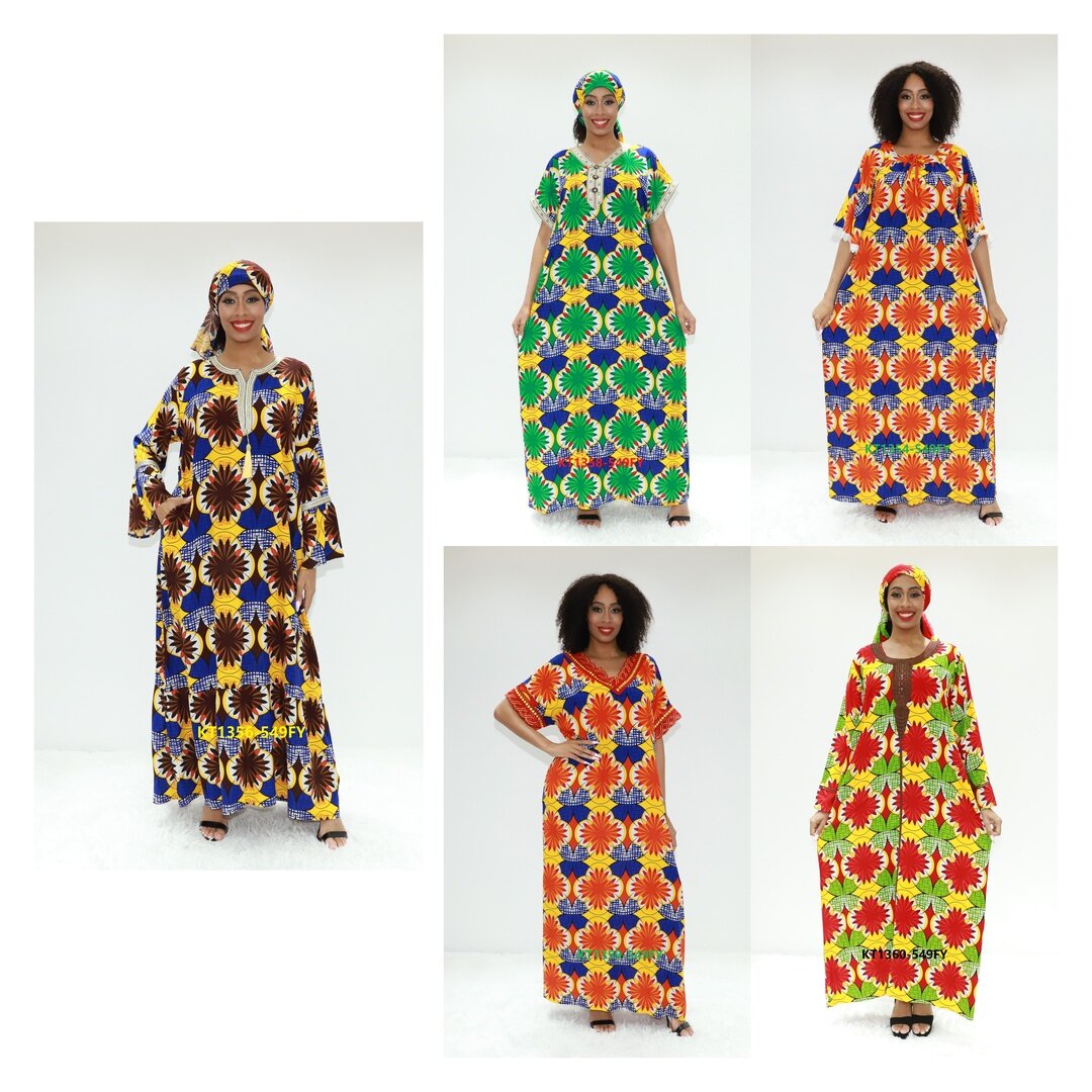 Vestidos africanos Envío gratis Abaya Ay Fashion KT1356-549FY Camerún Muslim Dress Caftan