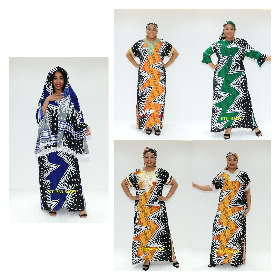 Afrikanische Kleidung boubous Ay Fashion KT1363-545FY Abidjan Abaya Afrika gedrucktes Kleid