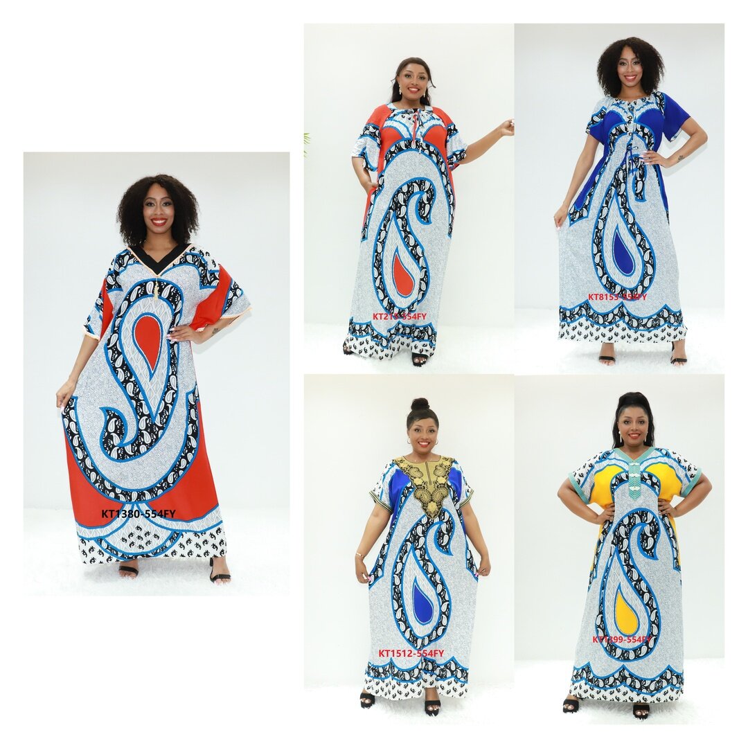 Vestido de mujeres musulmanas Africa Clothing KT1380-554Fy Congo Vestido musulmán Kaftan