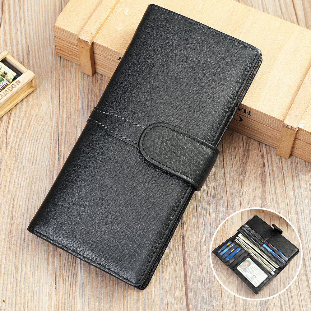 Niucunzh Men Minimalist Slim Bifold Wallet Leather Card Holder Wallet Purse for Men Genuine Leather Man Wallet