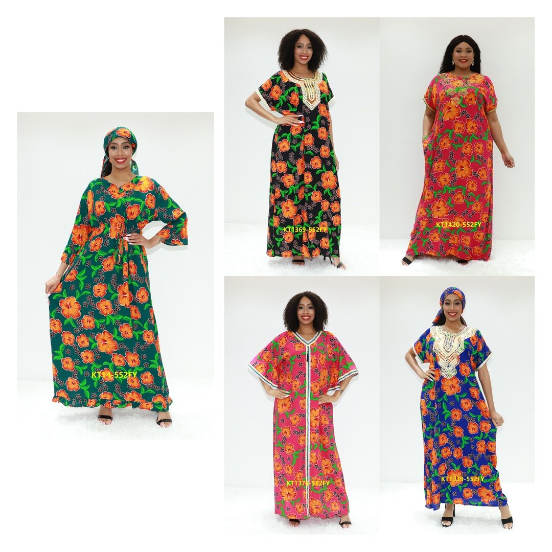 Vestido de Marocain Africa Clothing AY KT14-552FY Tanzania Roupas Dera