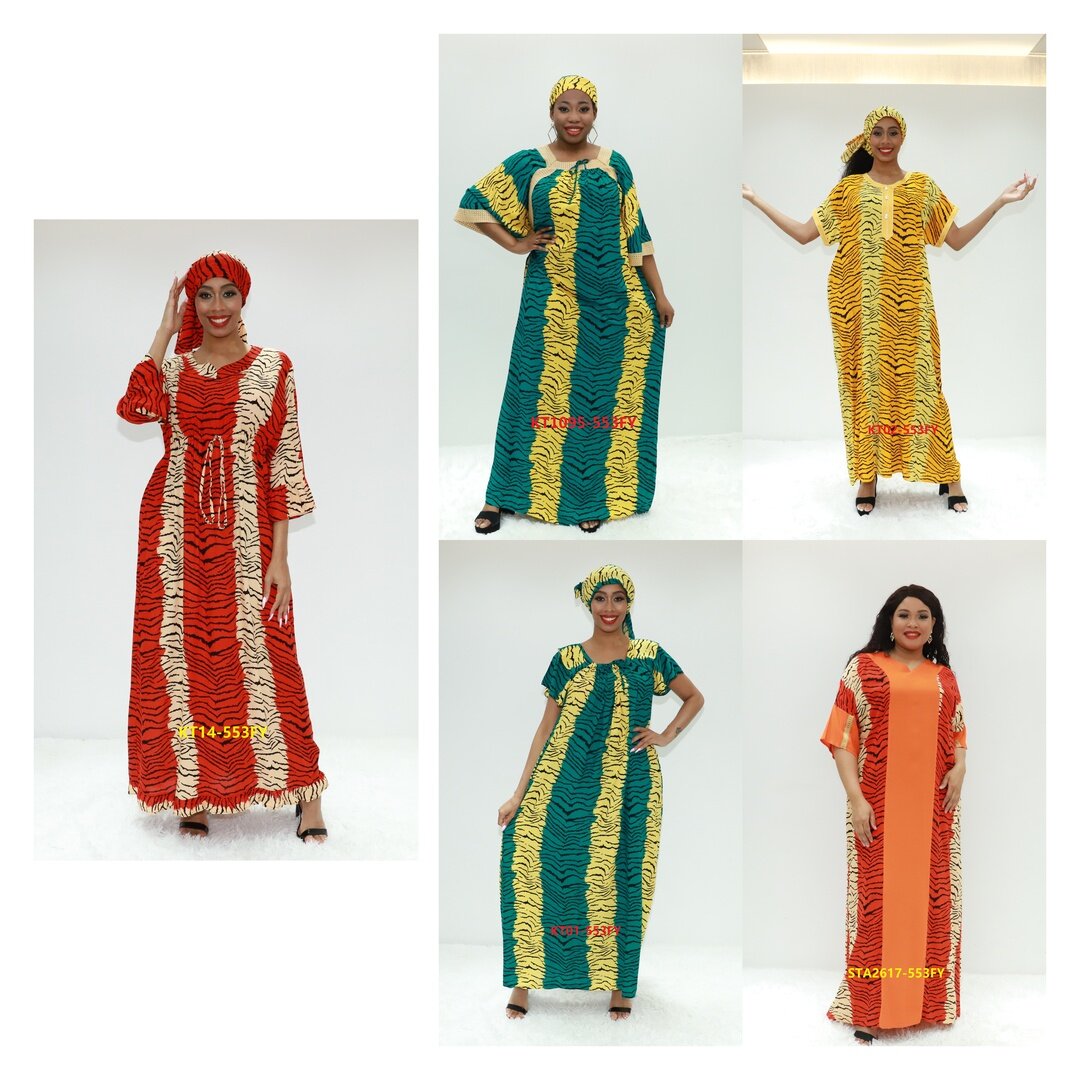 Roupas da África Donne ABAYA 2022 VENDA AMOR SAHARA KT14-553FY TOGO ROUSA ABAYA