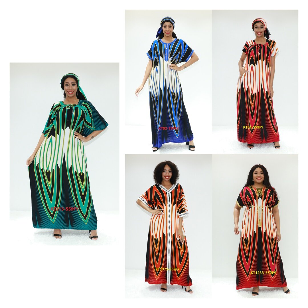 Roupas africanas Abaya Roupas KT215-559 Vestido de Dashiki dos Camarões Boubou