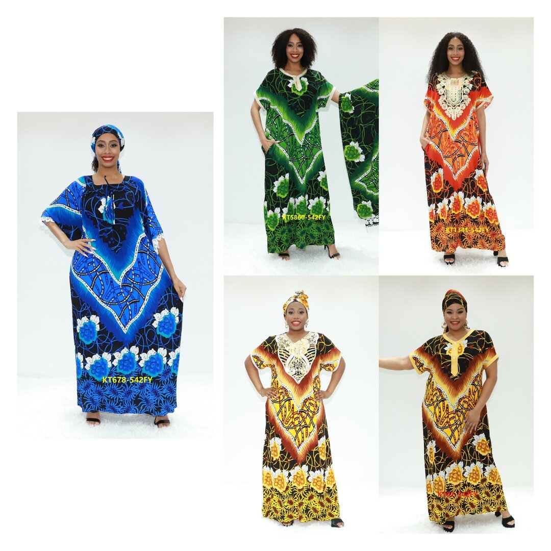 woman ethnic wear versace abaya KT678-542FY Togo kaftan dashiki dress