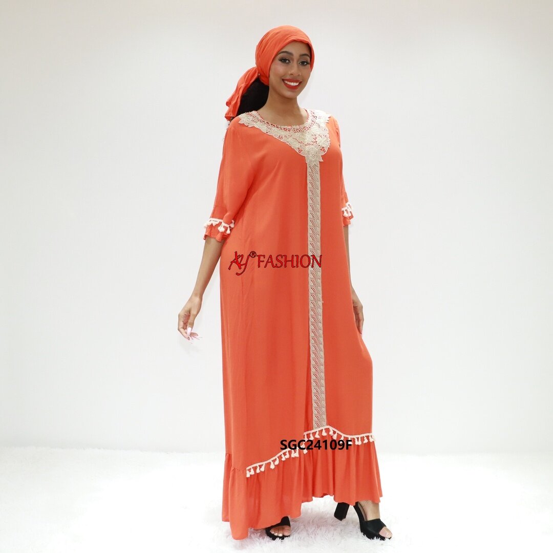 アフリカ衣料品プレーンアバヤ2023 AYファッションSGC24109FナイジェリアBoubou Caftan