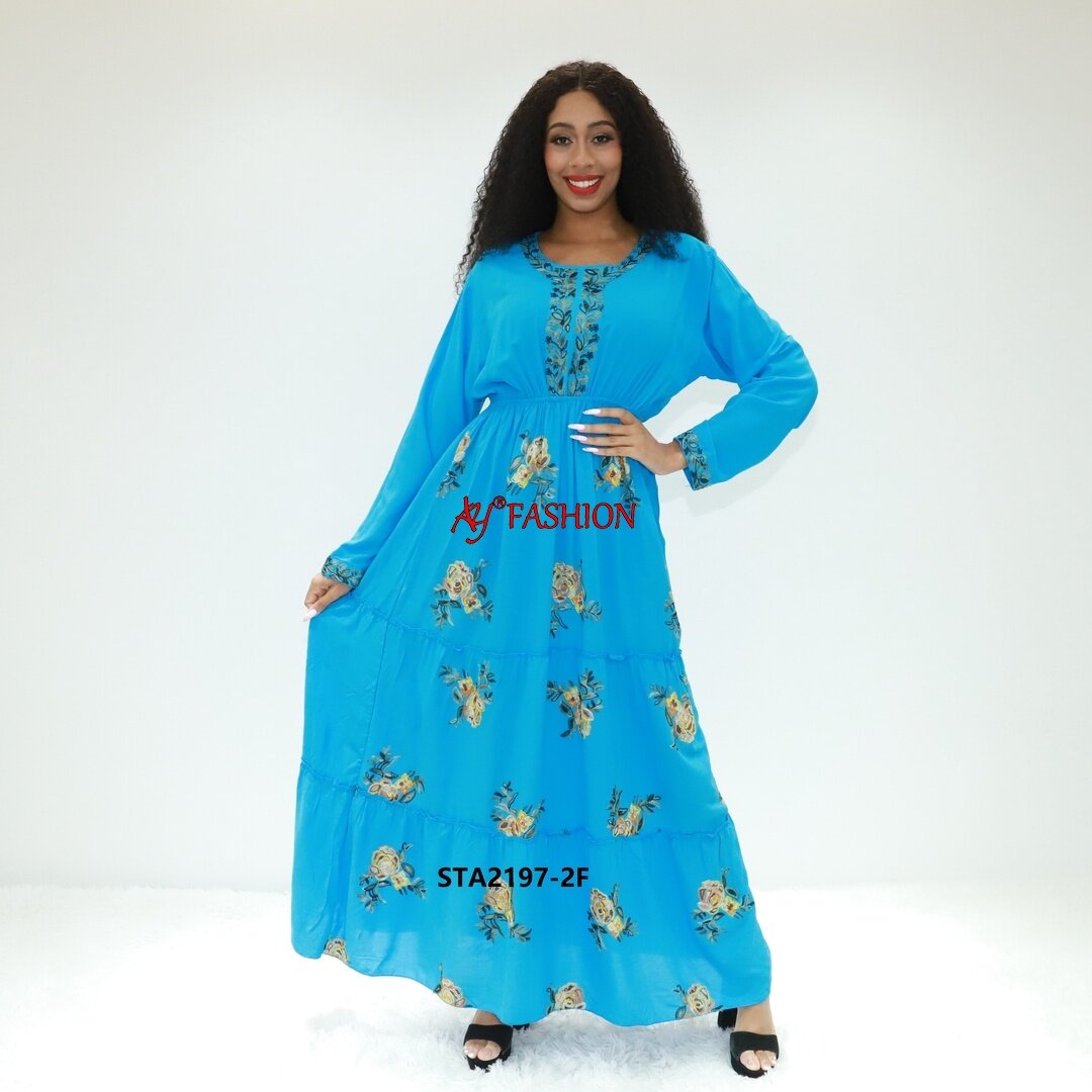 Мусульманская одежда Dubai Boubou Ay Fashion STA2197-2F Конго Кафтан Абая