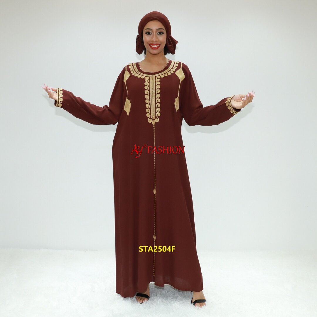 非洲连衣裙Abyo Kaftan 11 Ay时尚STA2504F Abidjan穆斯林连衣裙Boubou