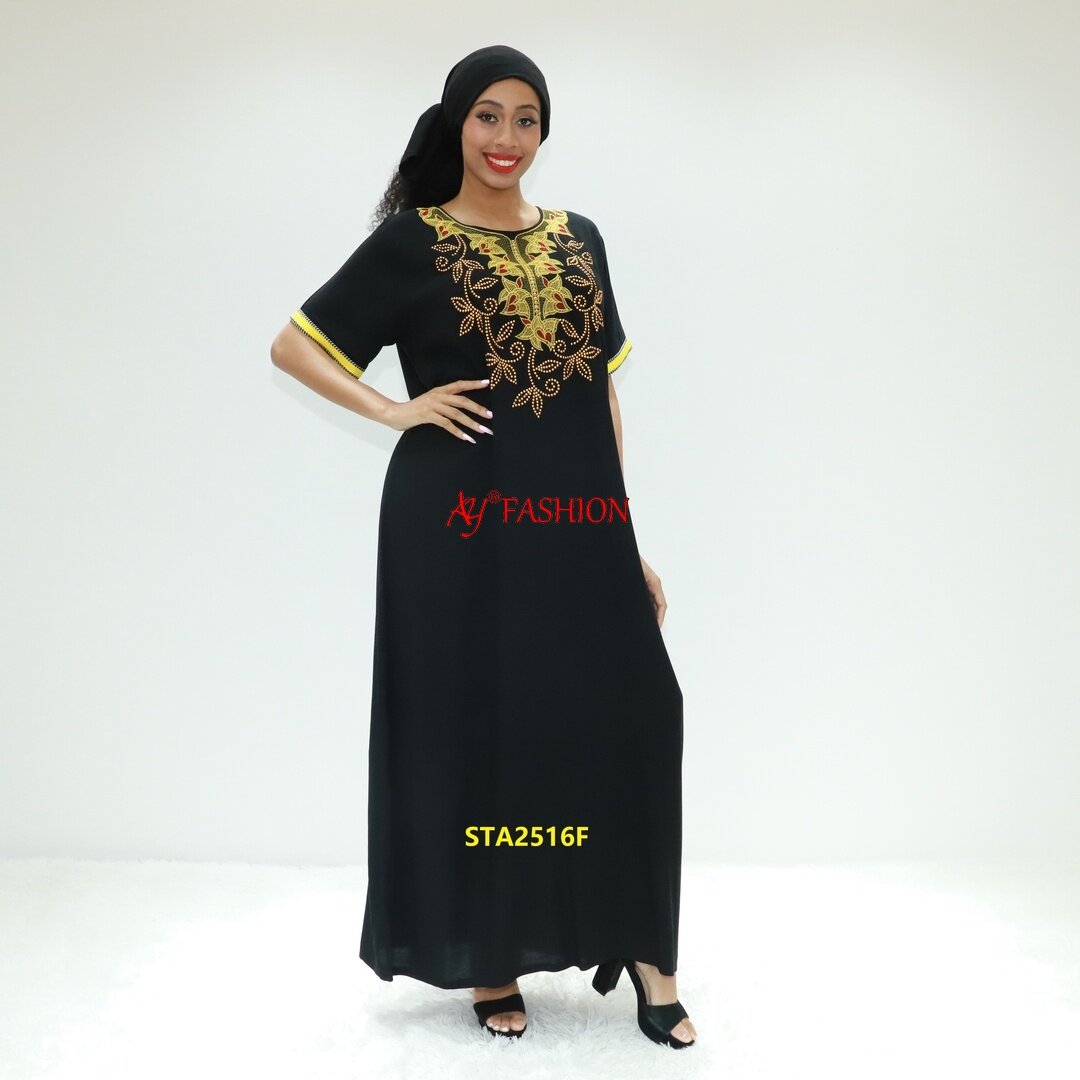 Roupas islâmicas abaya dubai abaya sta2516f vestido muçulmano da Nigéria Africa