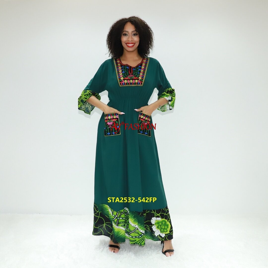 Vestidos africanos eid preto abaya amor sahara sta2532-542fp abidjan boubou dera