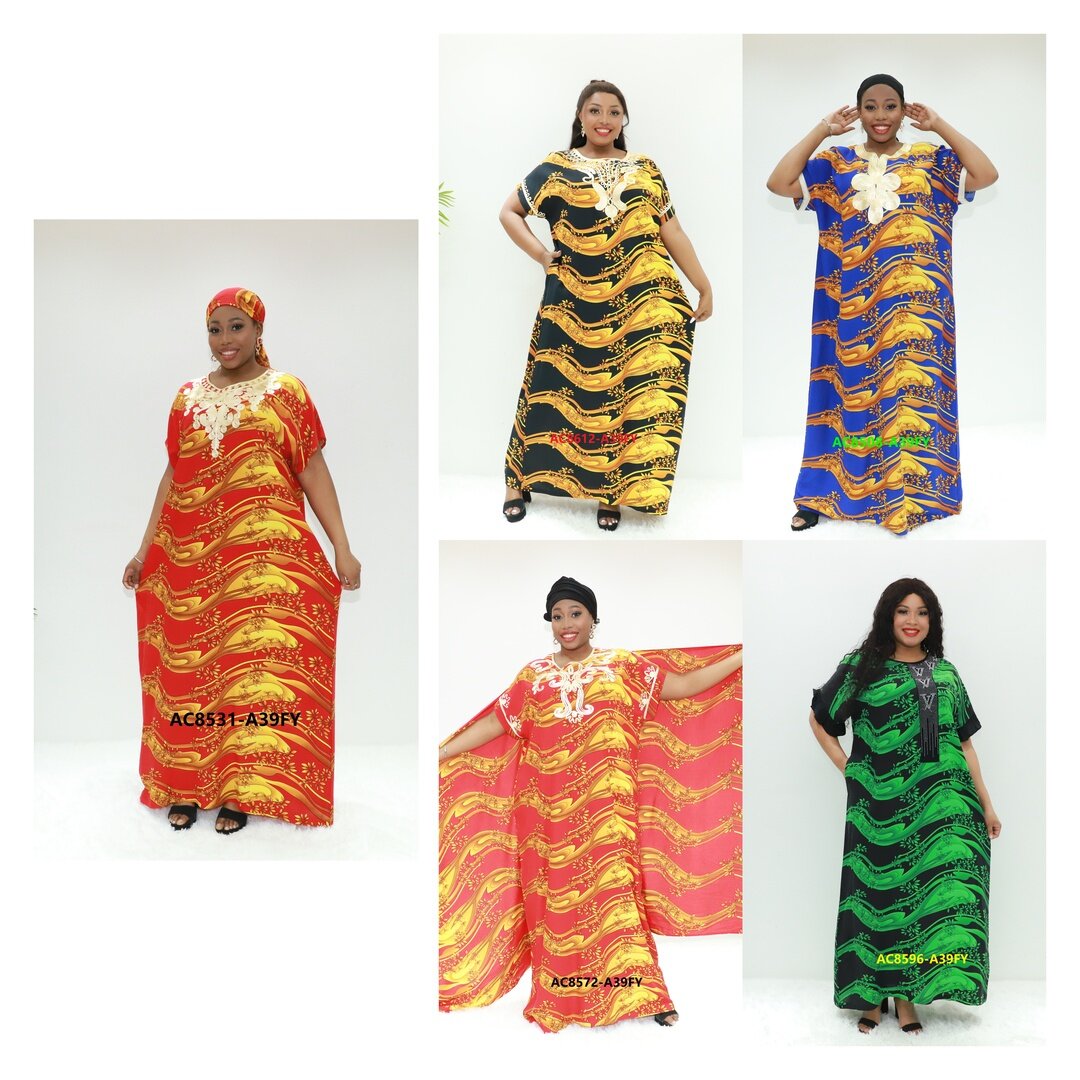 Roupas africanas esportivas abaya 22 AC8531-A39FY Congo Boubou Africa Princied Dress