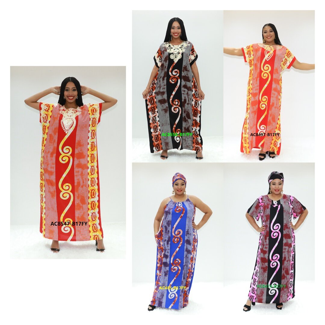 Afrikanische Kleidung Grün Dera Kleid AC8547-B17fy Ghana Kaftan Dera