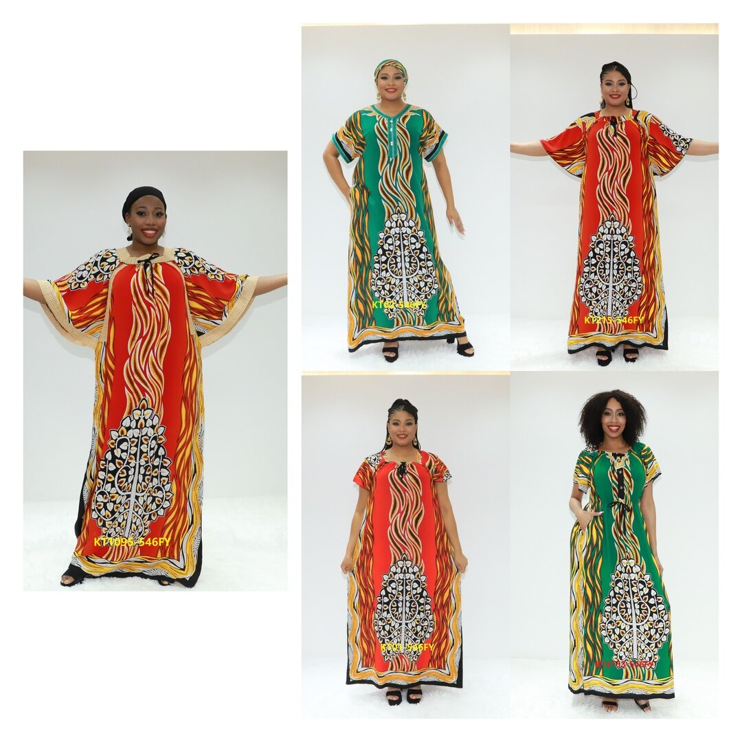 Африканские платья Abaya Shifon New Style Ay Fashion KT1095-546fy Nigeria Fashion Boubou