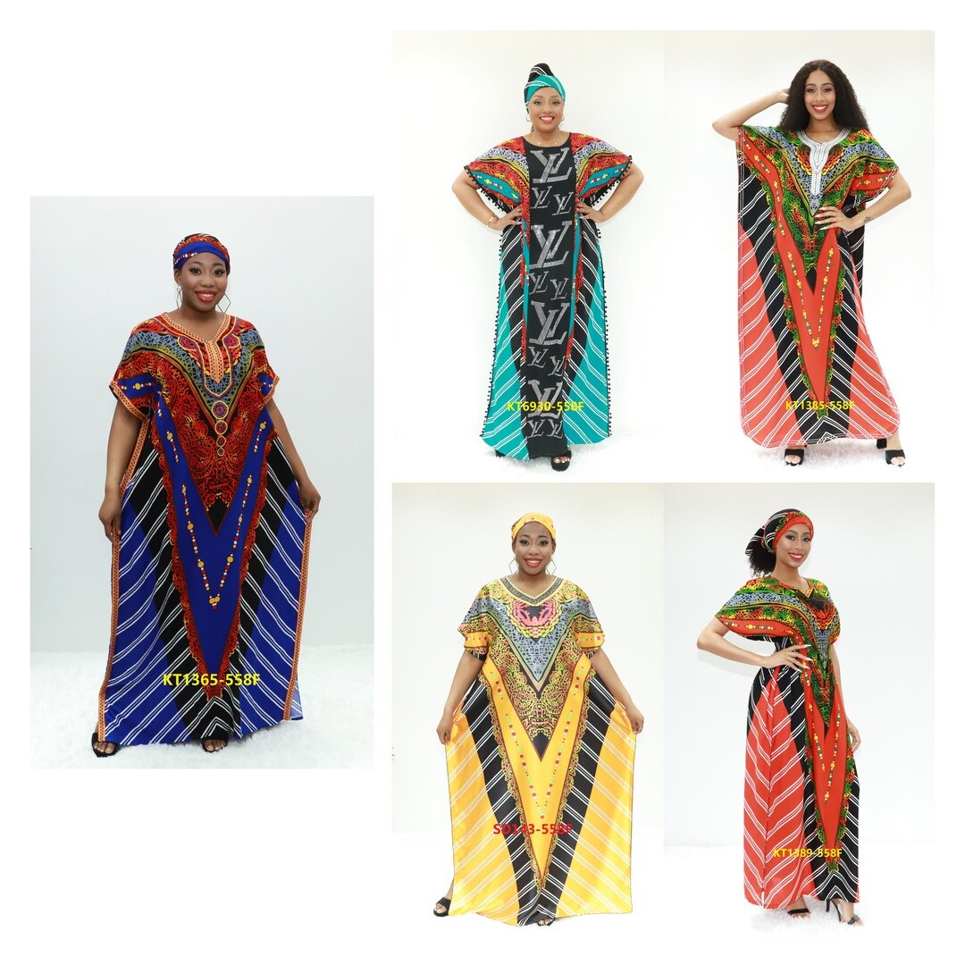 Vestido Africa ABAYA FILL CHIFFON AY MATHER KT1365-558F TANZANIA ABAYA CAFTAN