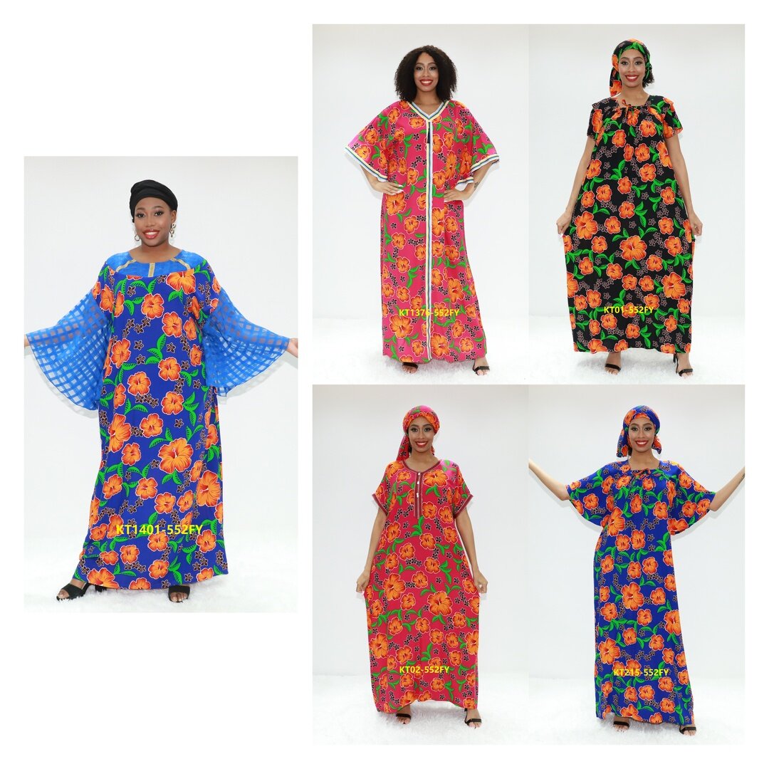 African clothing summer abaya viscose KT1401-552FY Nigeria boubou dashiki dress