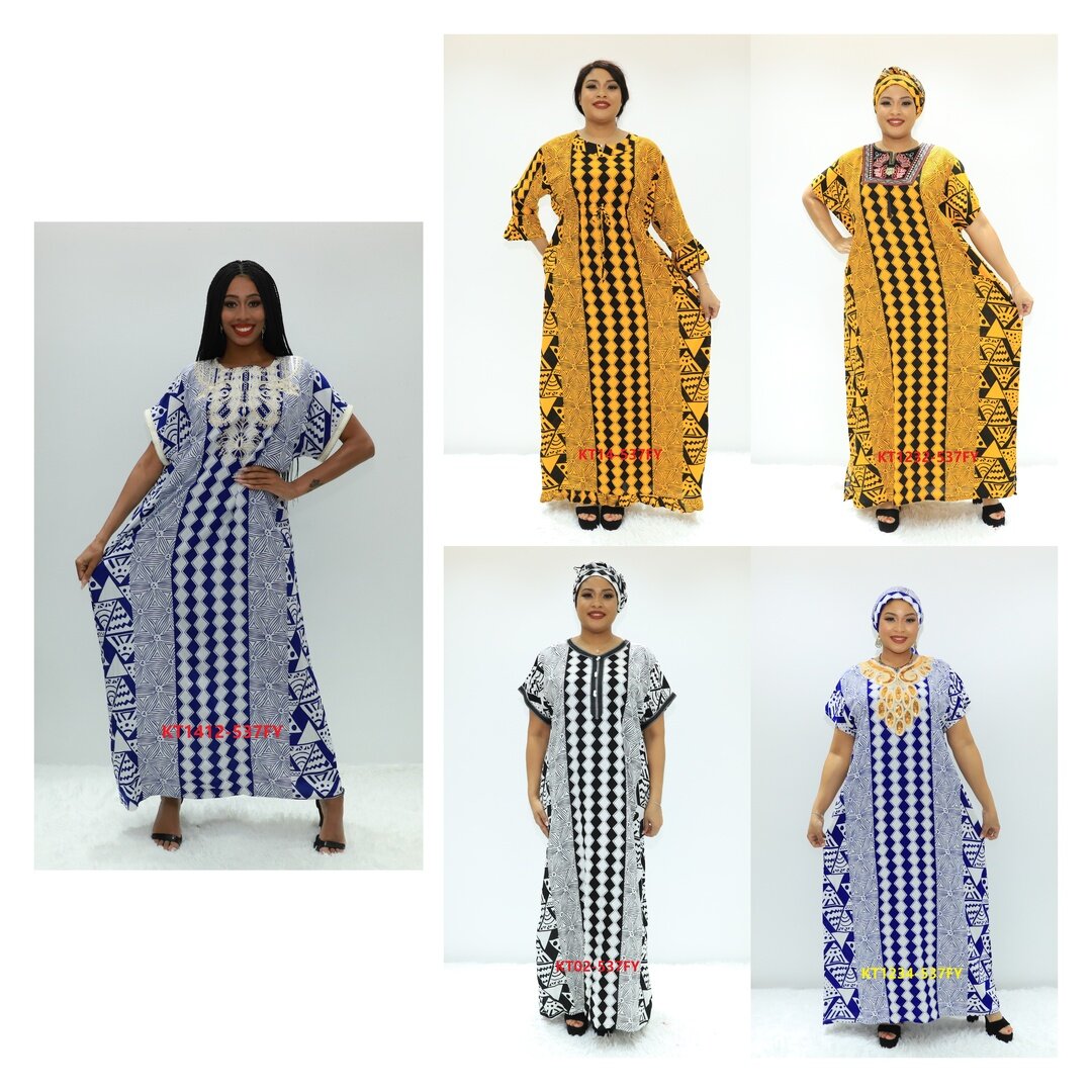 Roupas da África Kitenge Kitenge Ay Fashion KT1412-537FY TOGO ROUSE DASHIKI VESTIDO