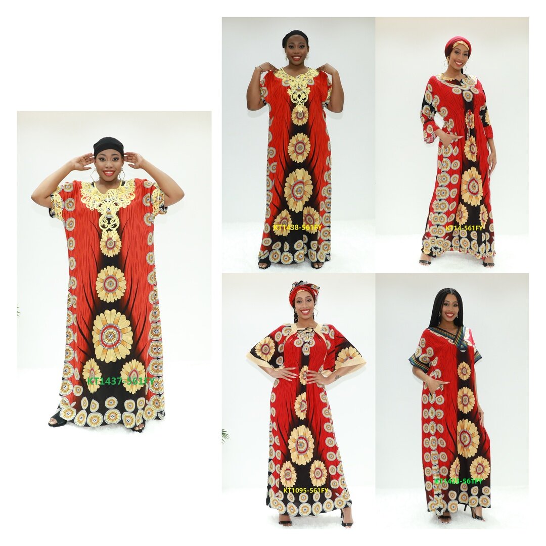 muslim women dress african vest KT1437-561FY Nigeria abaya Africa printed dress