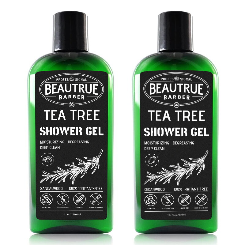 YOUR LOGO Men Body Wash Tea Tree Oil Shower Gel Moisturizing Body
