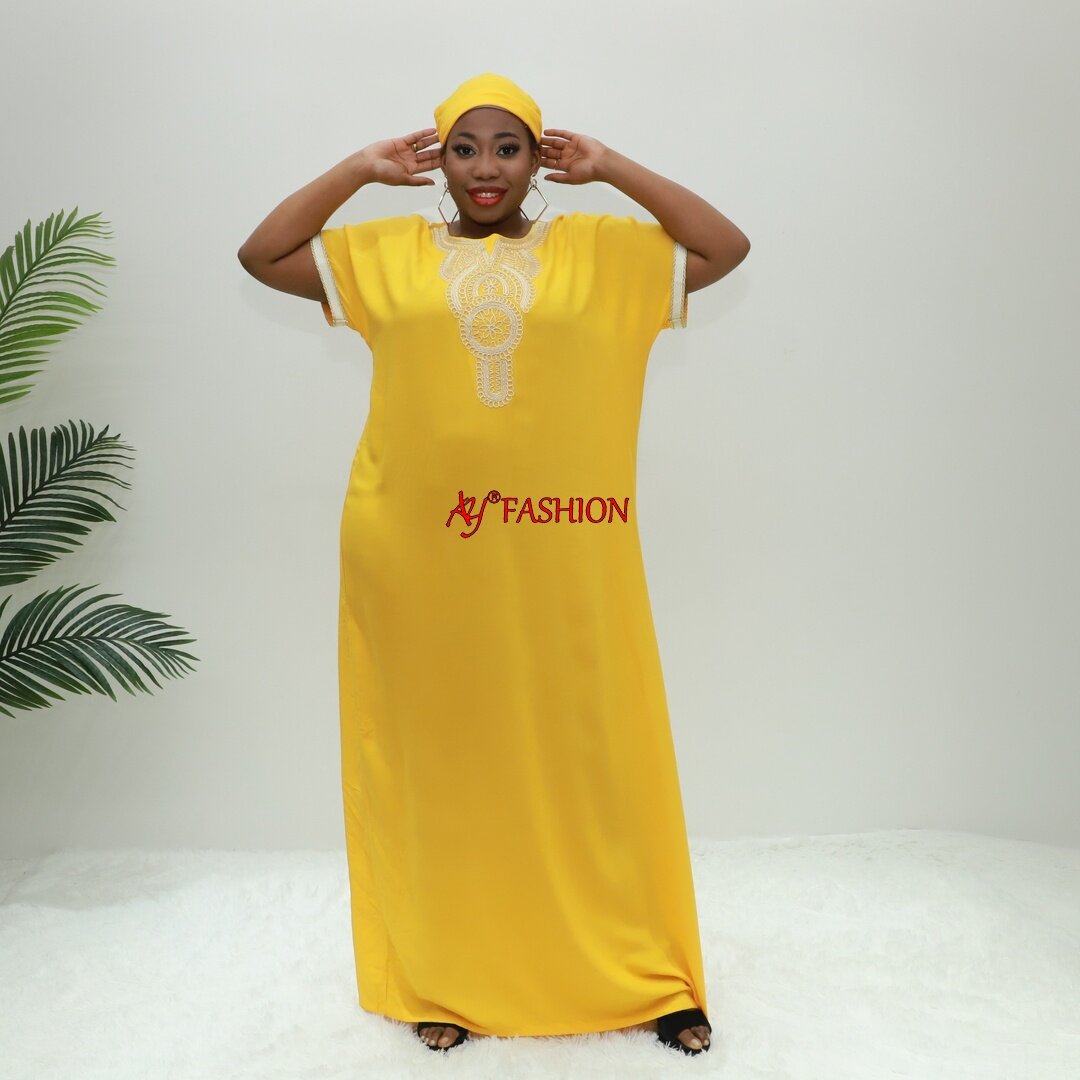 Afrika Kleidung Zwei -Ton -Abaya Ay Fashion STA2594f Ghana Boubou Kaftan