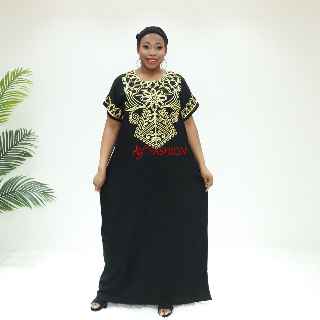 Afrikanische Kleider Satin Seiden Damen Kaftan STA2644f Kamerun Muslim Kleid Cafan