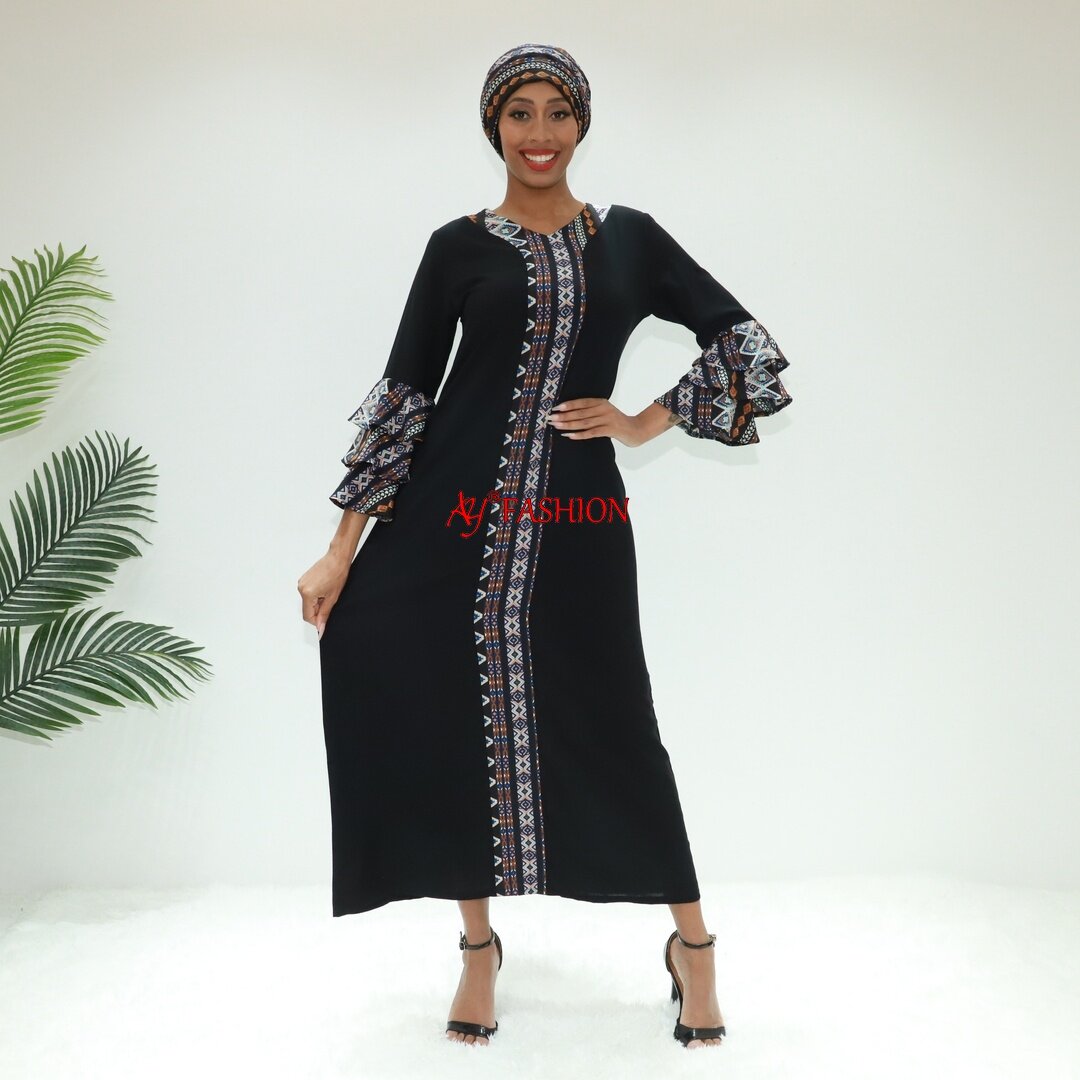 Roupas étnicas Kaftan vestidos Mulheres Love Sahara BLC40775F Nigéria Caftan Dashiki Dress