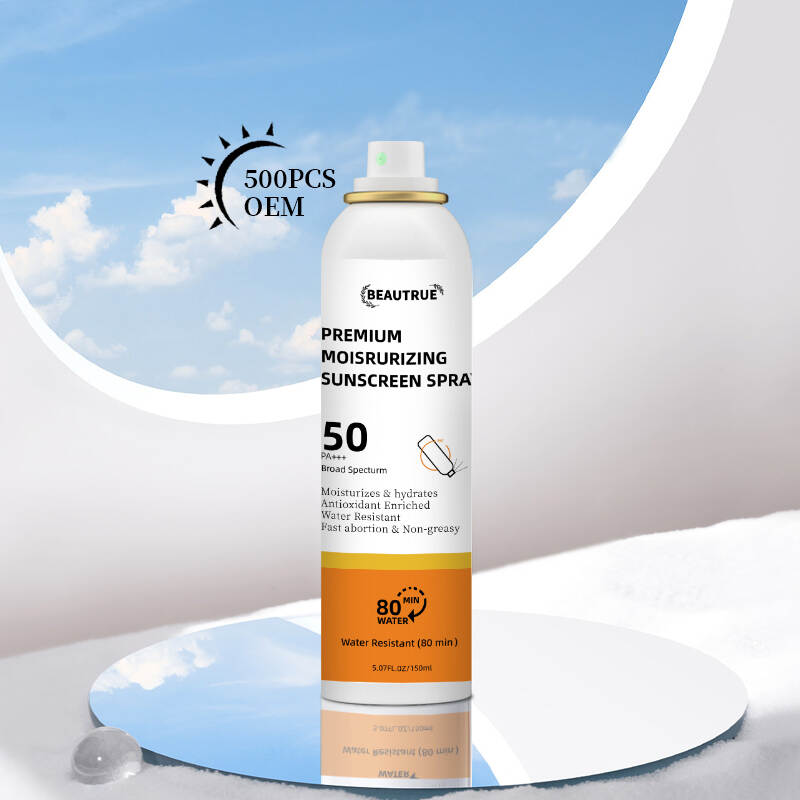 YOUR LOGO Sunscreen Spray Lightweight Non-Greasy Water Resistant Body Sunscreen Mist