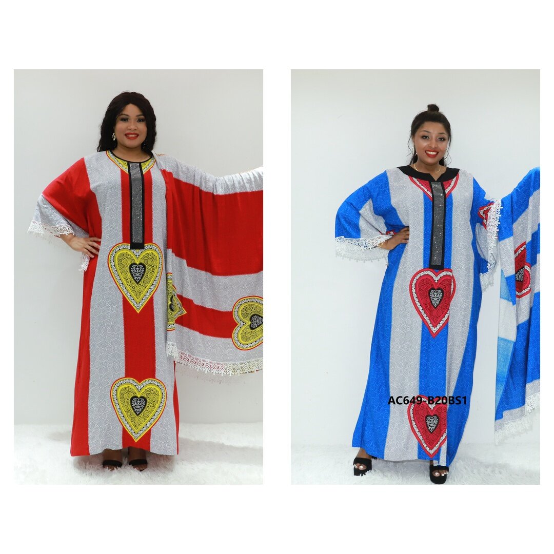 African clothing robe abaya coton AC1290-B20BS1 Congo kaftan abaya