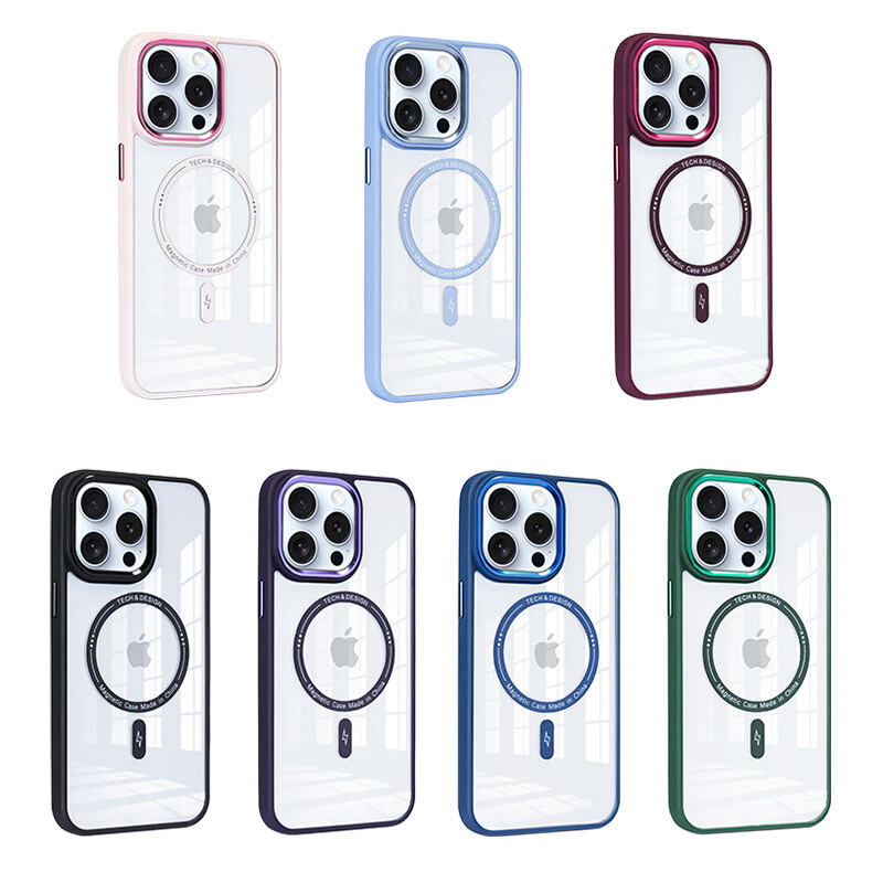 Transparent Magnetic Shockproof Iphone Phone Case