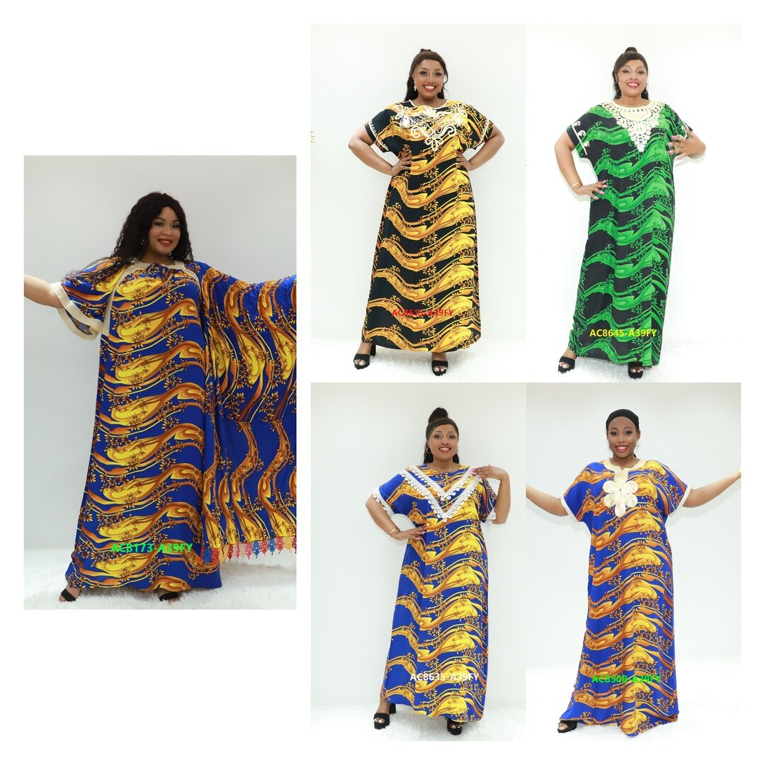 Vestidos africanos ABAYA disse inteira venda AC8173-A39Fy Congo Clothing Vestido étnico