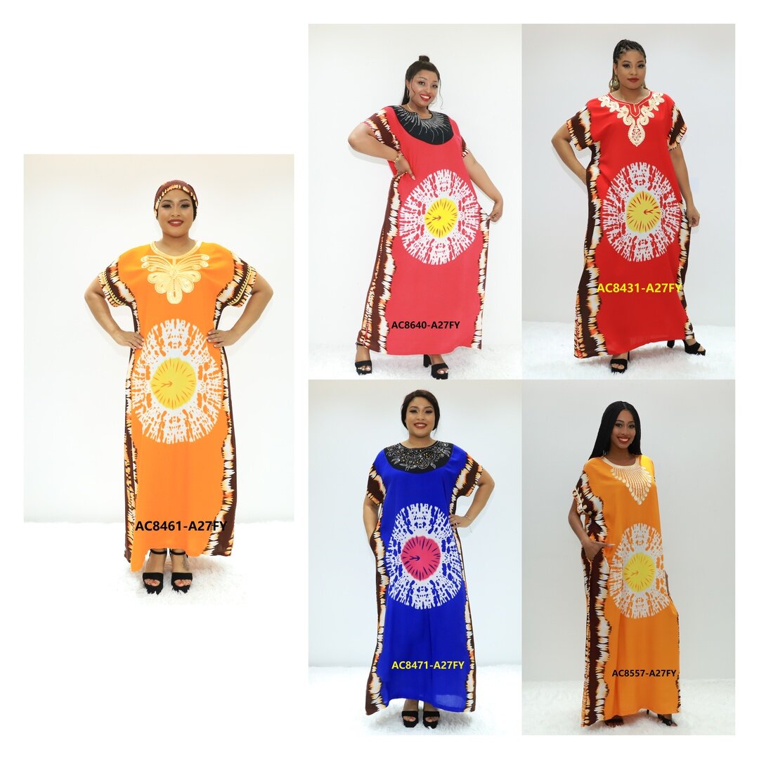 ethnic clothing boubou en bazin AC8461-A27FY Ghana clothing dashiki dress