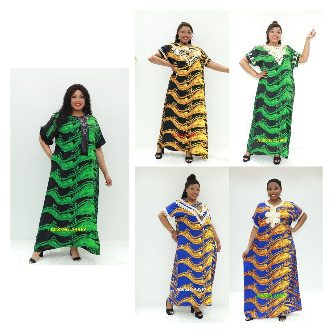 Africa Clothing Kaftan Luxury Factory Ay Fashion AC8596-A39FY Camerún Vestido musulmán Abaya