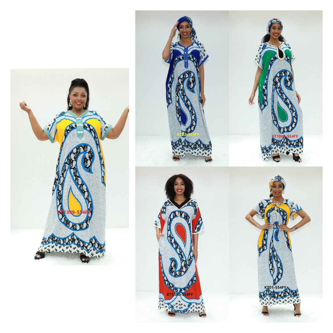 Ethnische Kleidung Deress Liebe Sahara KT1399-554fy Kamerun Muslim Kleid Kaftan