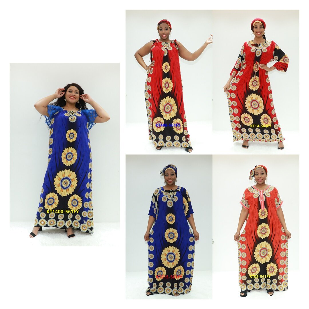 Africa dress kt1070 Manufacturer in China AY Fashion KT1400-561FY Tanzania clothing Dera