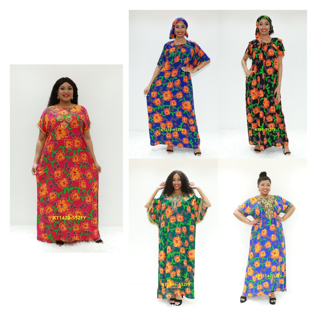 Roupas da África Radiant Grace Abaya KT1420-552Fy Tanzania Kaftan Ethnic Dress