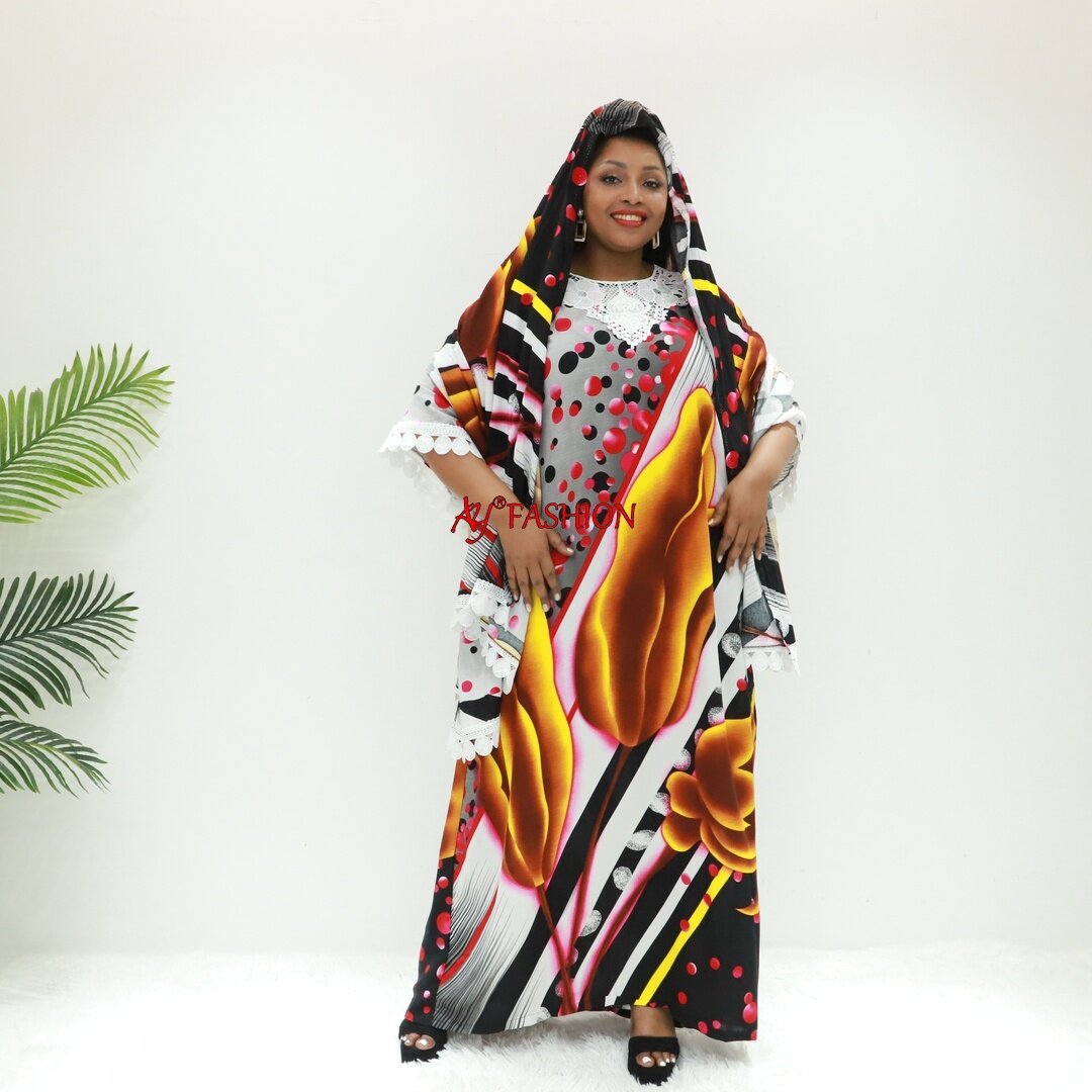 Ropa de África Abaya Al por mayor KT96-347BS10 Vestido étnico de Vestido Musulmán del Congo