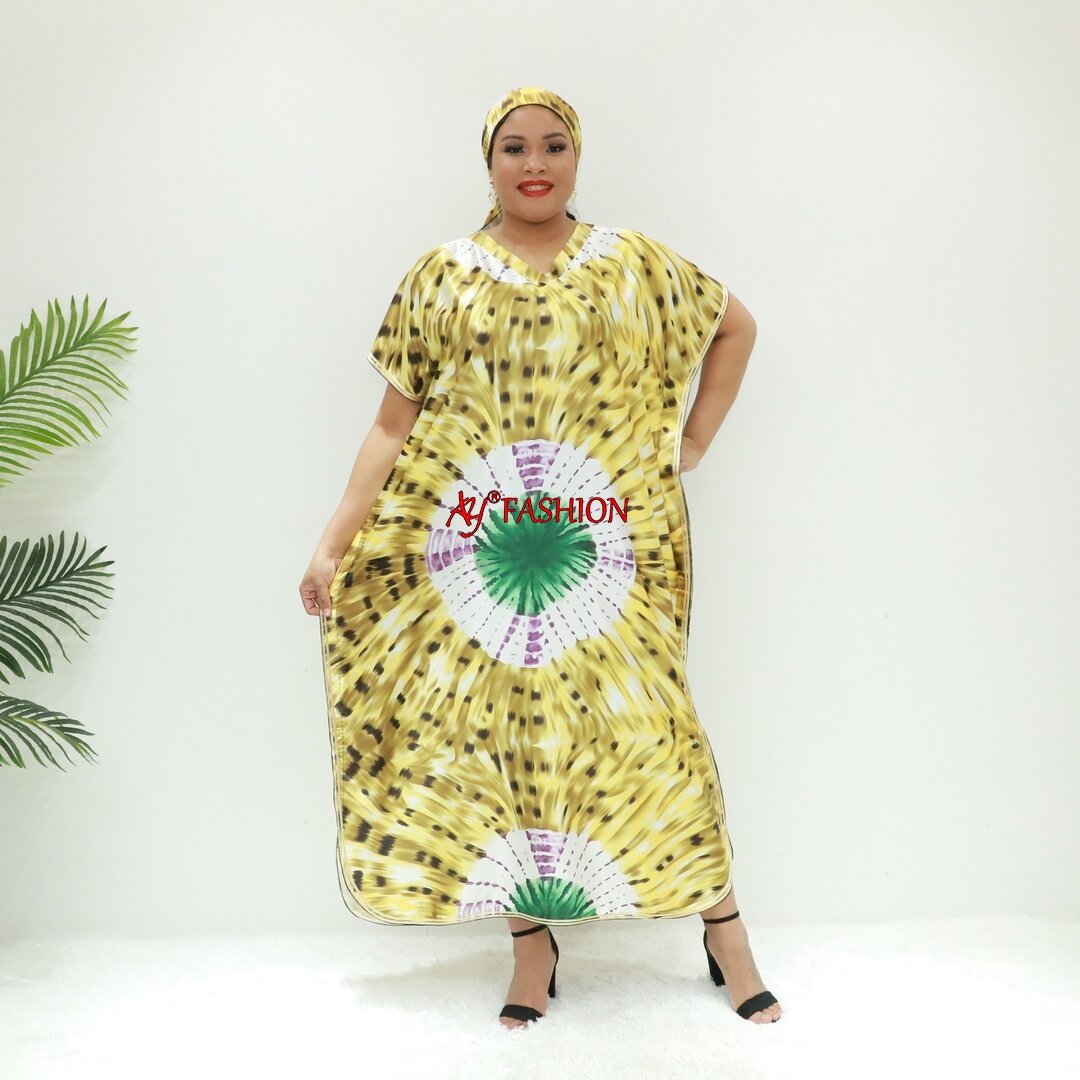 woman ethnic wear chitenge fashion traditional SD146-2F Abidjan kaftan boubou