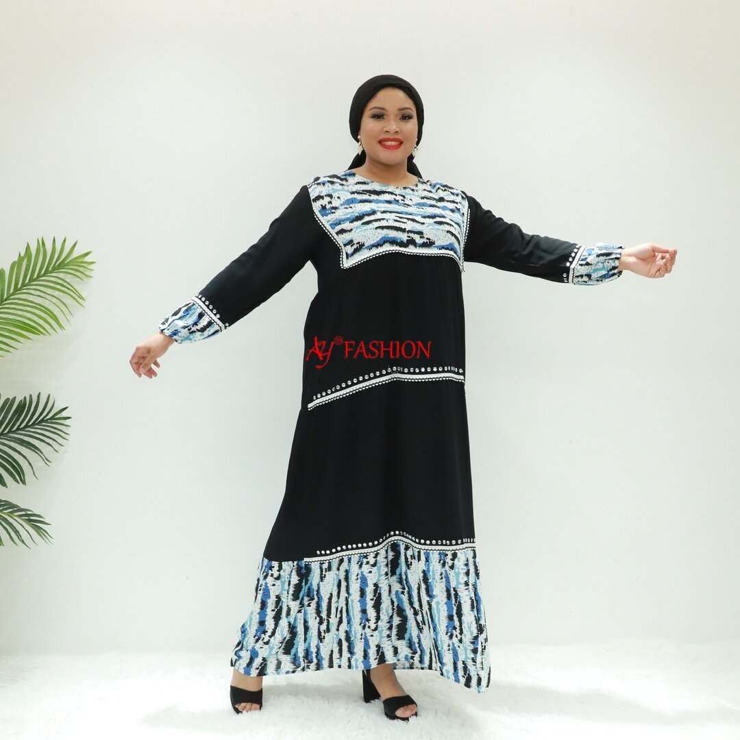 Muslimische Kleidung Trendy Design Abaya STA2691f Kamerun Boubou Abaya