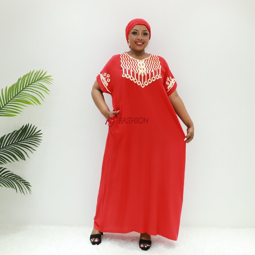 穆斯林妇女连衣裙芭比娃娃粉红色abaya爱sahara ac348-10fy abidjan boubou caftan