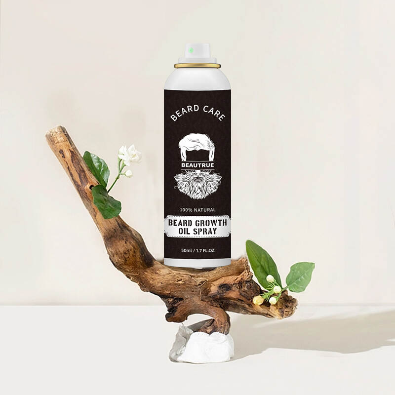 YOUR LOGO Natural Formula Beard Growth Oil Spray Nourishing and Soothing Ideal for All Beard Types and Skin