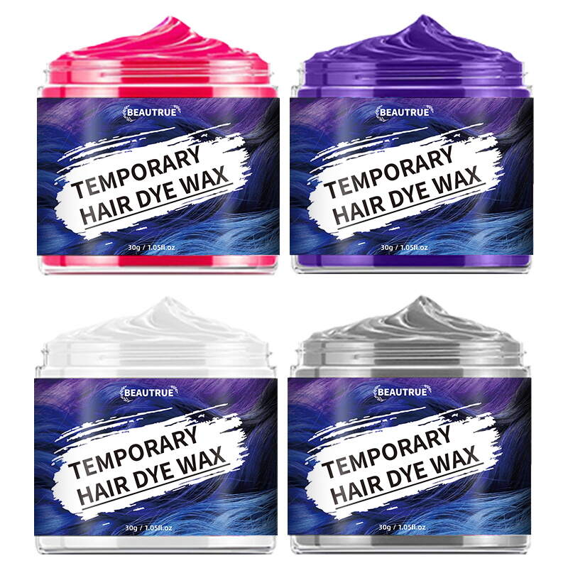 YOUR LOGO Temporary Hair Dye Wax Natural Hairstyle Cream Party Cosplay