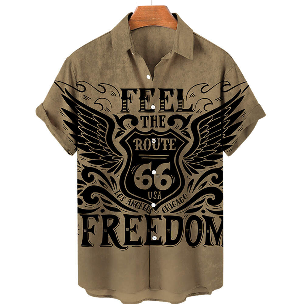 Men's Summer Short Sleeve Shirt 3D Digital Print