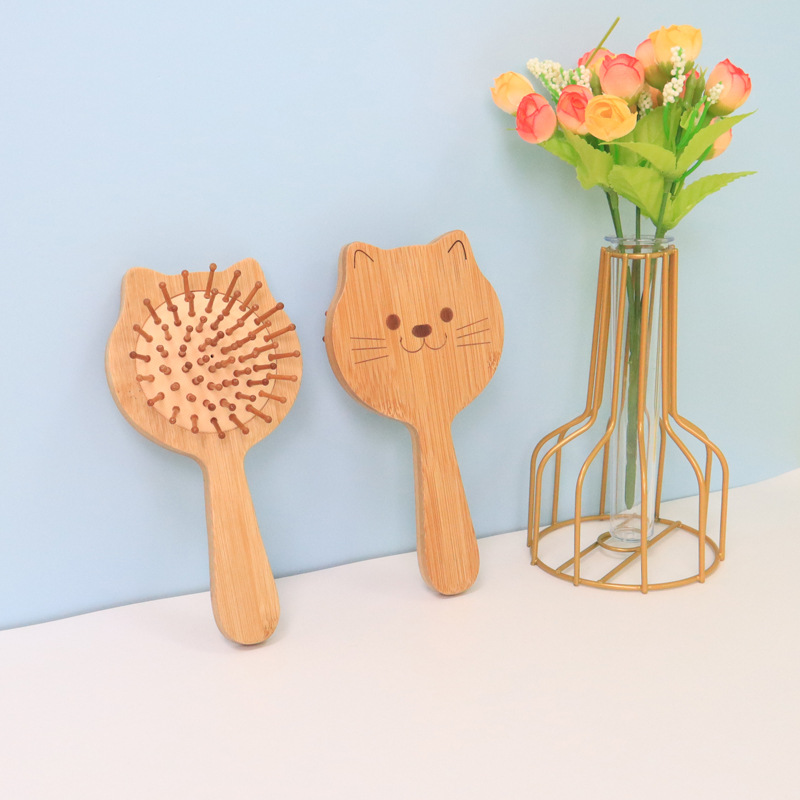 Wooden hair brush