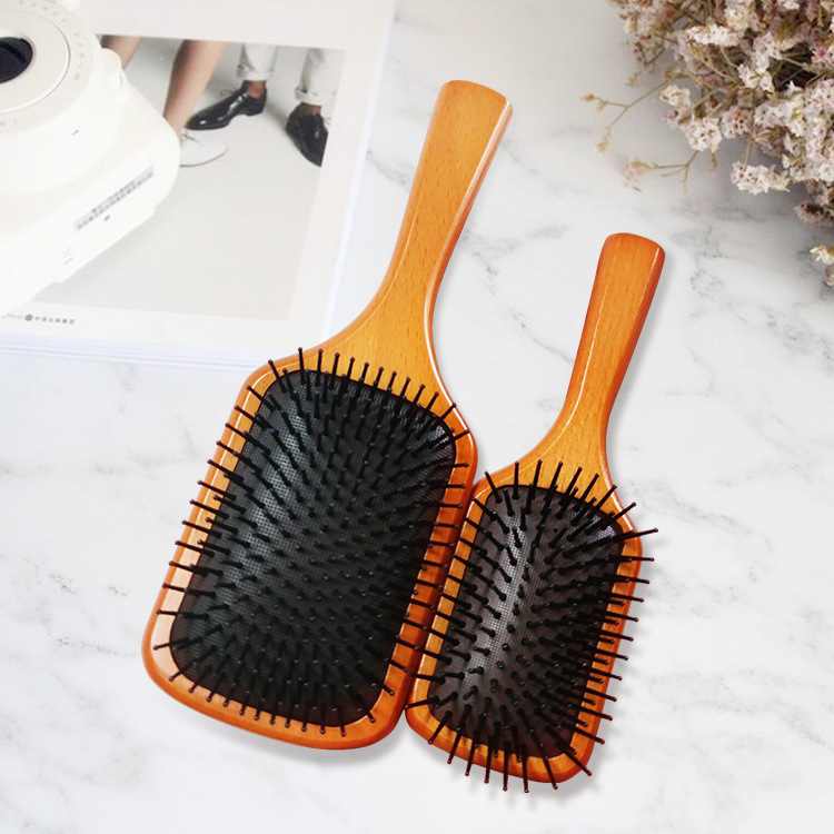 Wooden hair brush