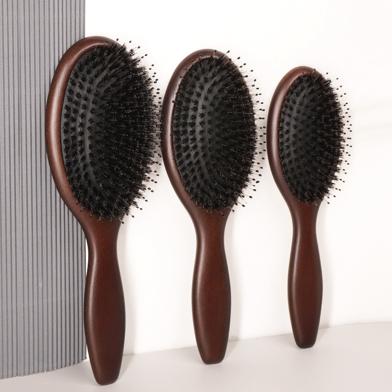 Wooden hair brush