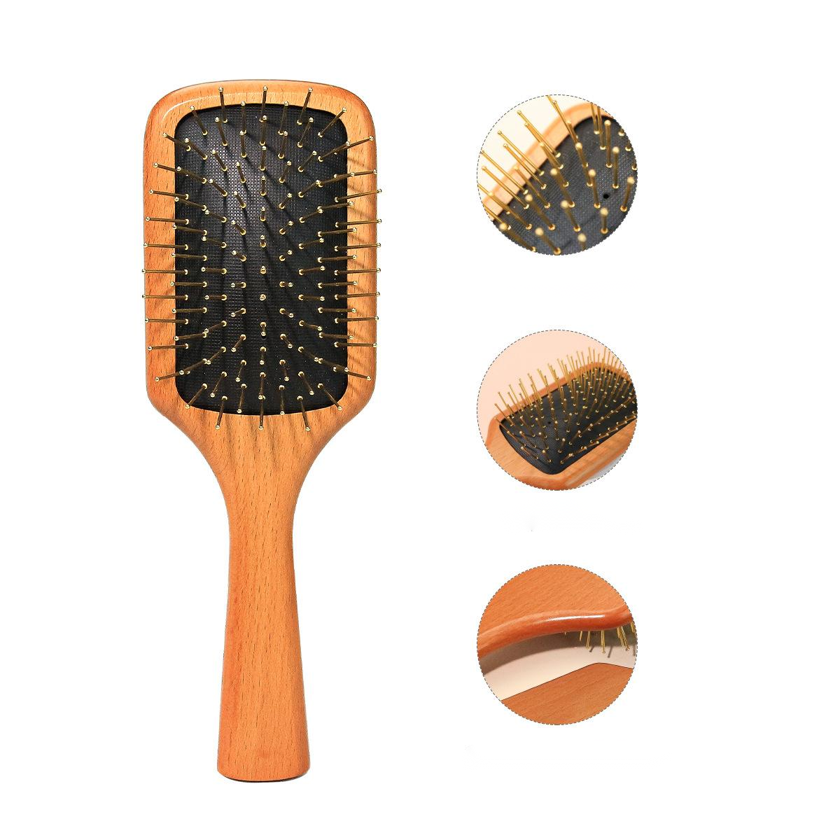 Wooden hair brush