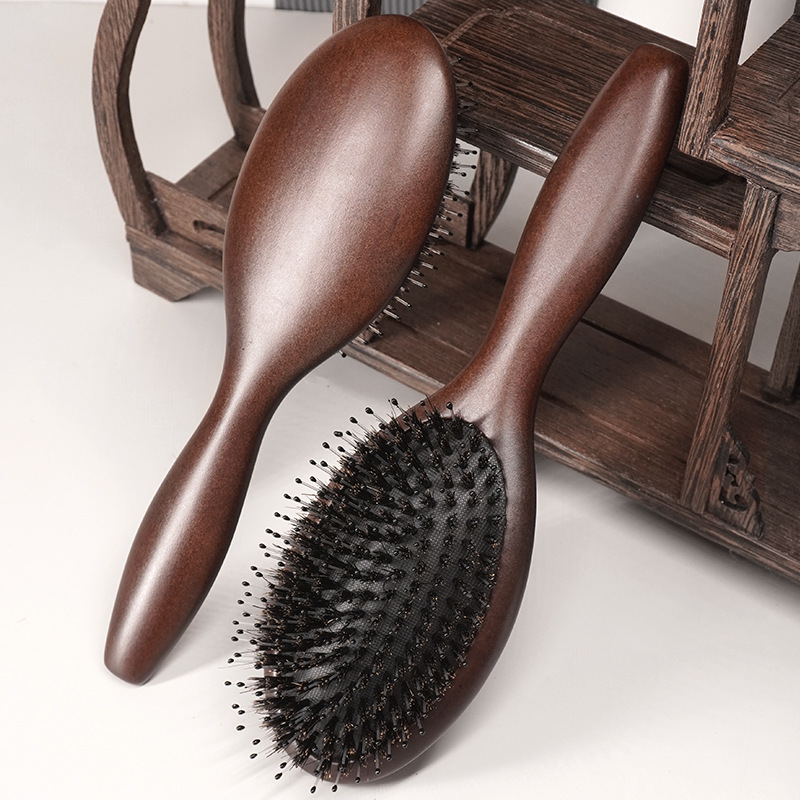 Wooden hair brush