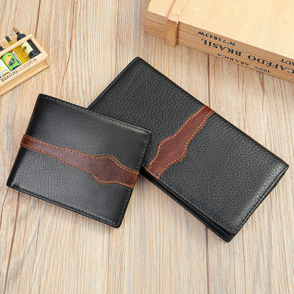 Niucunzh Design Wallet Men Leather Slim Bifold Wallet Credit Card Holder Purse Genuine Leather Wallet for Men